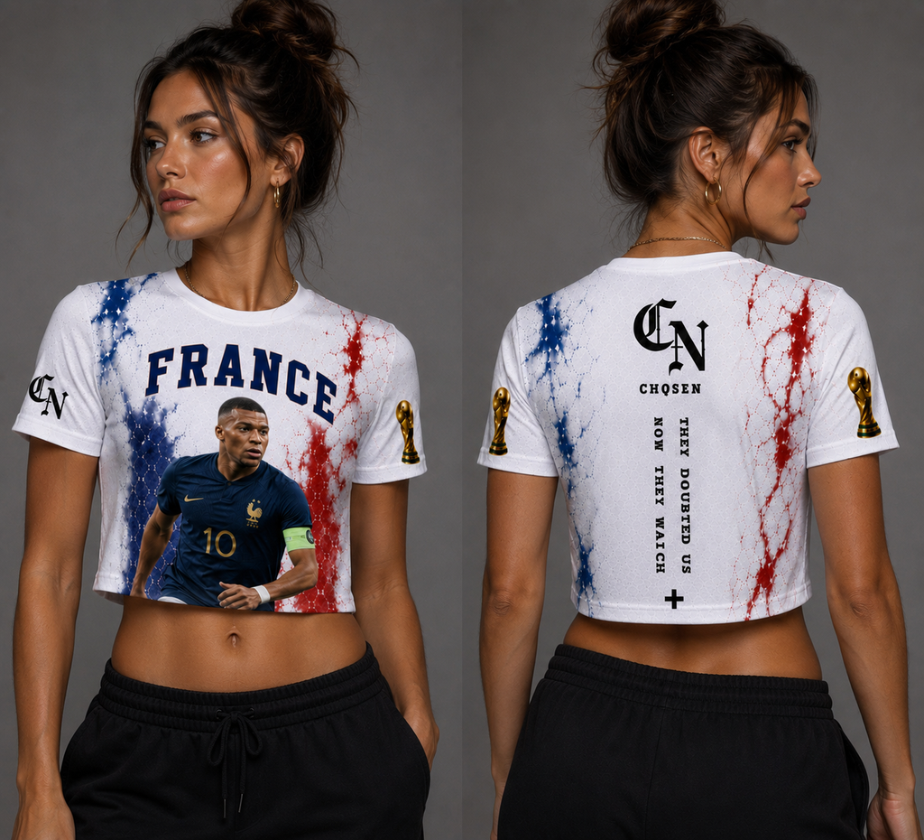 CN WORLD CUP EXCLUSIVE GRAPHIC CROP TOPS